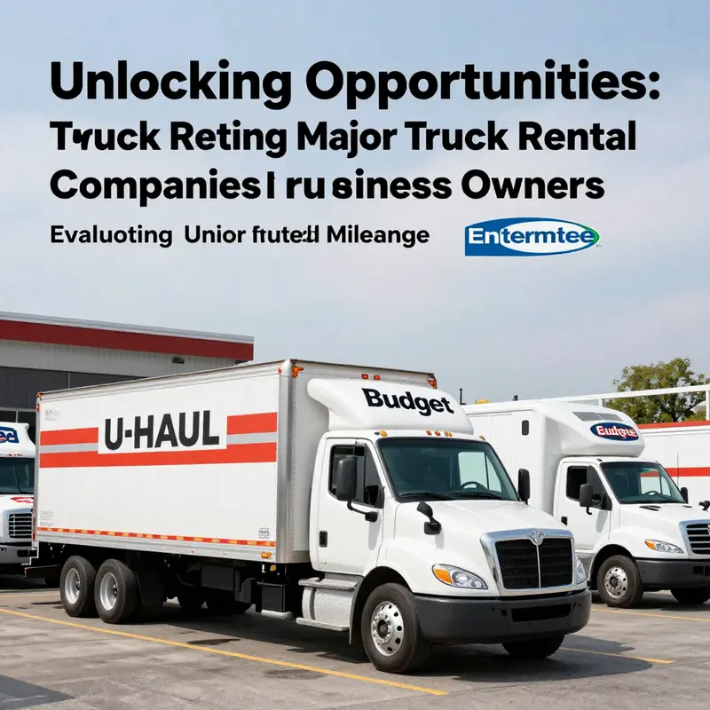 A moving truck symbolizes the freedom of unlimited mileage options for business logistics.