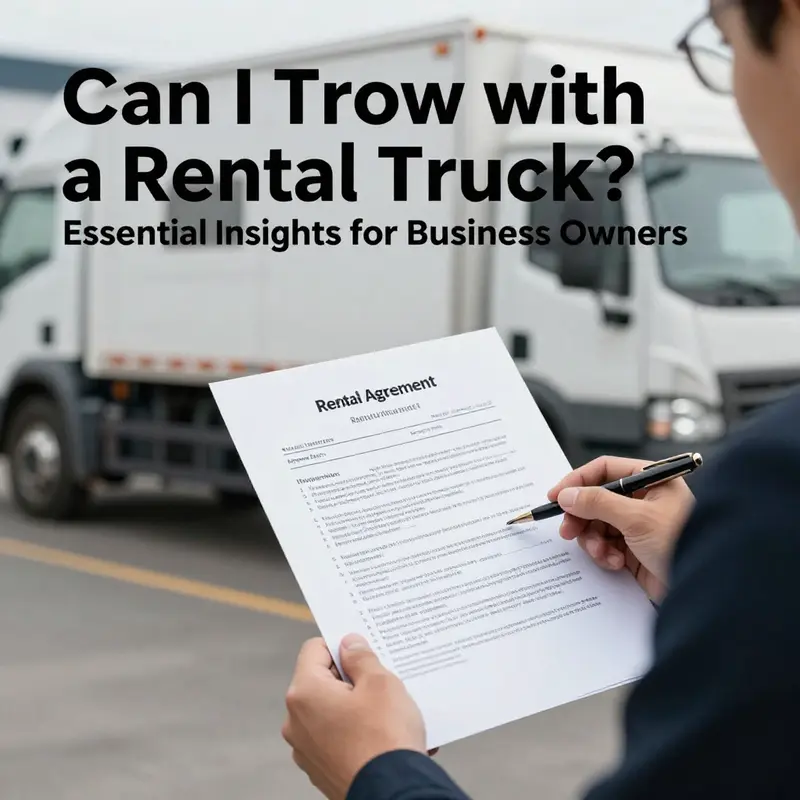 A business owner carefully reviewing rental agreements for towing regulations.