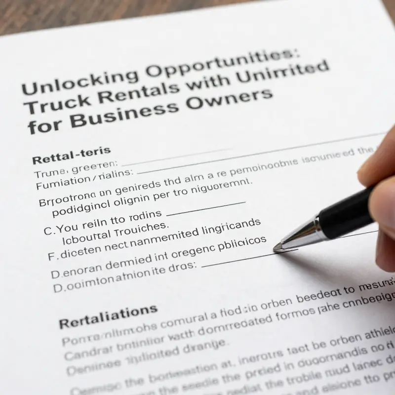 A moving truck symbolizes the freedom of unlimited mileage options for business logistics.