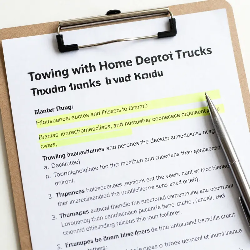 Home Depot offers various truck models, but not all are equipped for towing.