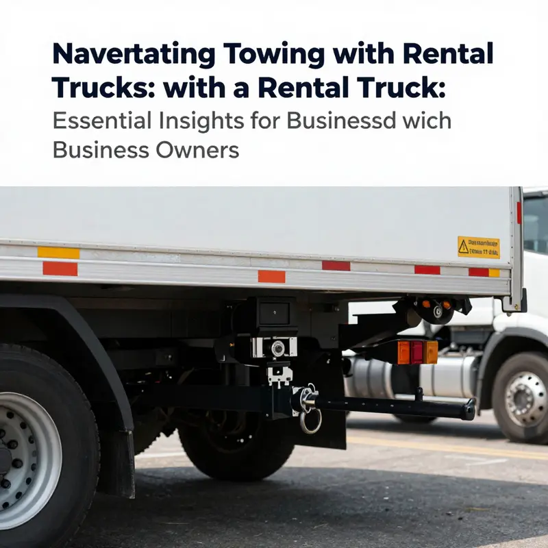 Examining the towing capacity of a rental truck, essential for safe and legal transportation.