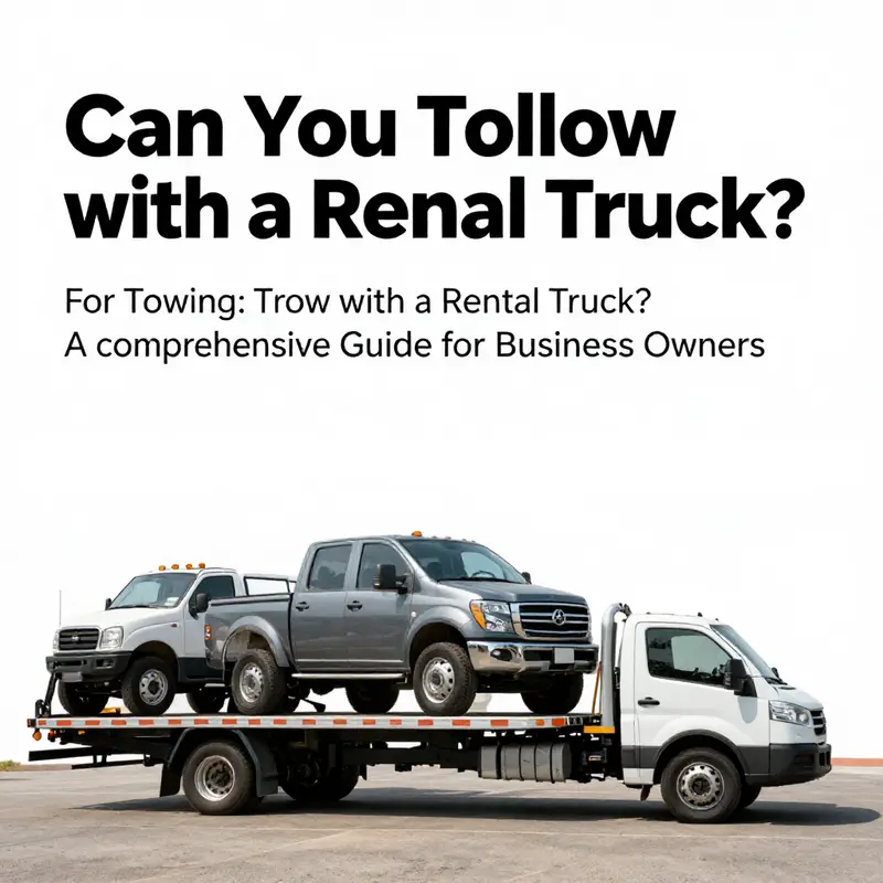 Renter inspecting towing capacity in a rental truck manual.