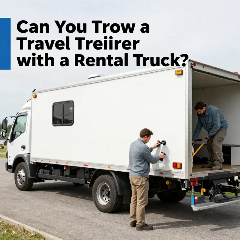 Assessing the towing capacity of a rental truck for travel trailers.