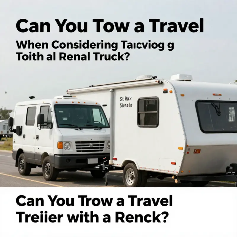 Assessing the towing capacity of a rental truck for travel trailers.