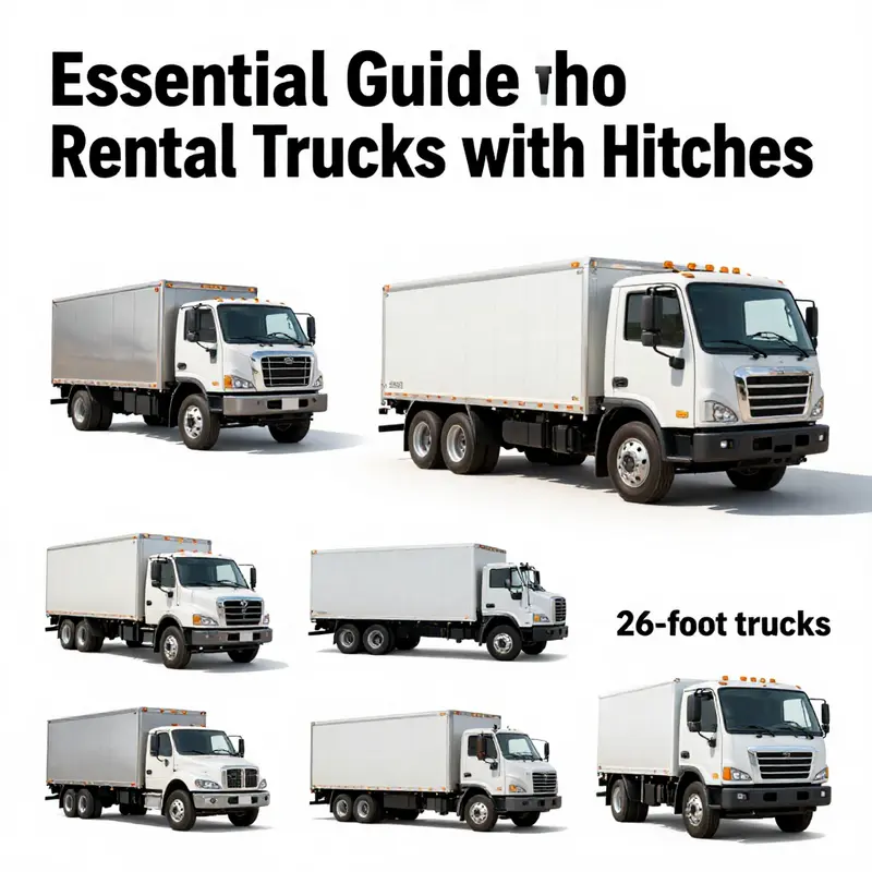 Home Depot rental truck equipped with a hitch, ready for towing.