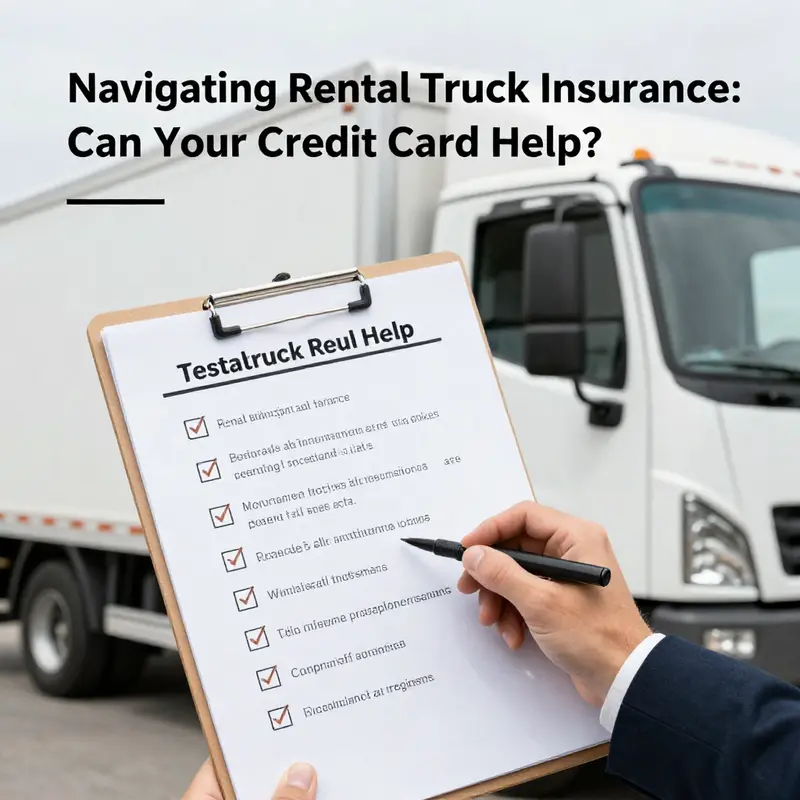 A business owner assessing credit card coverage options for rental trucks.