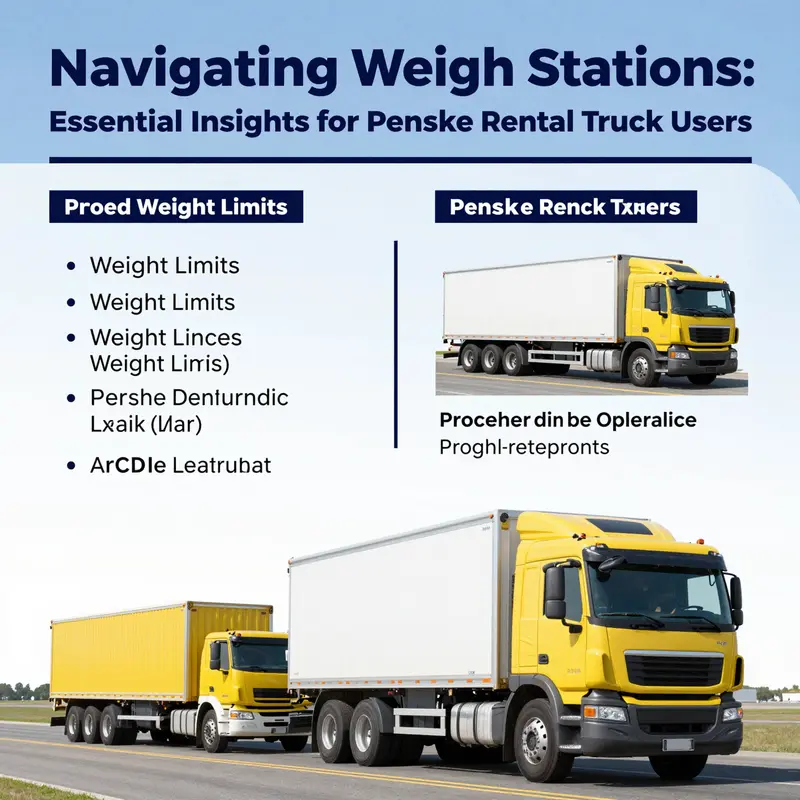 A Penske rental truck about to stop at a weigh station, emphasizing the regulatory requirements.