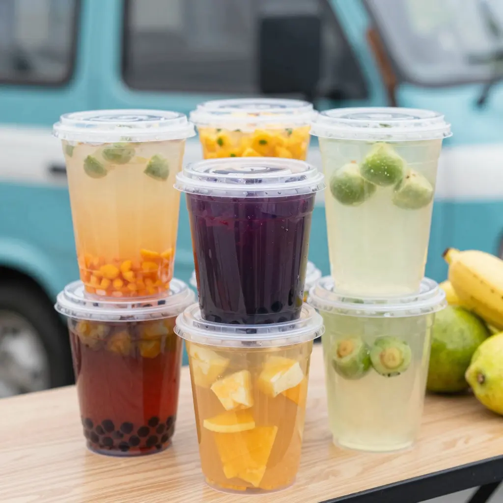Clear Plastic Square Storage Cups
