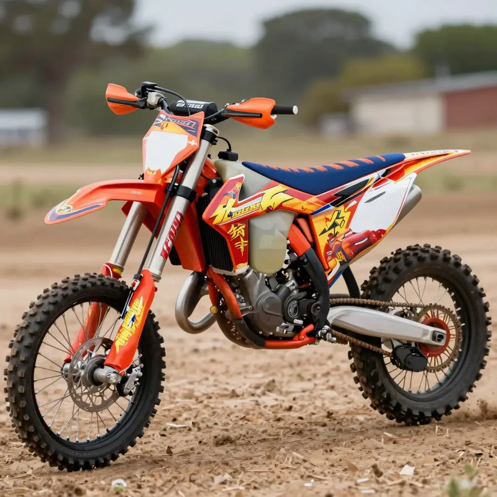 Dirt Bike with Lightning McQueen Graphics Kit