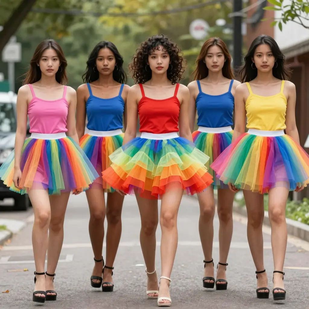 Adult Rainbow Tutu Dress